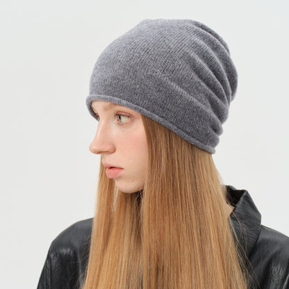 Trendy Solid Color 100% Australian Wool Knit Beanie