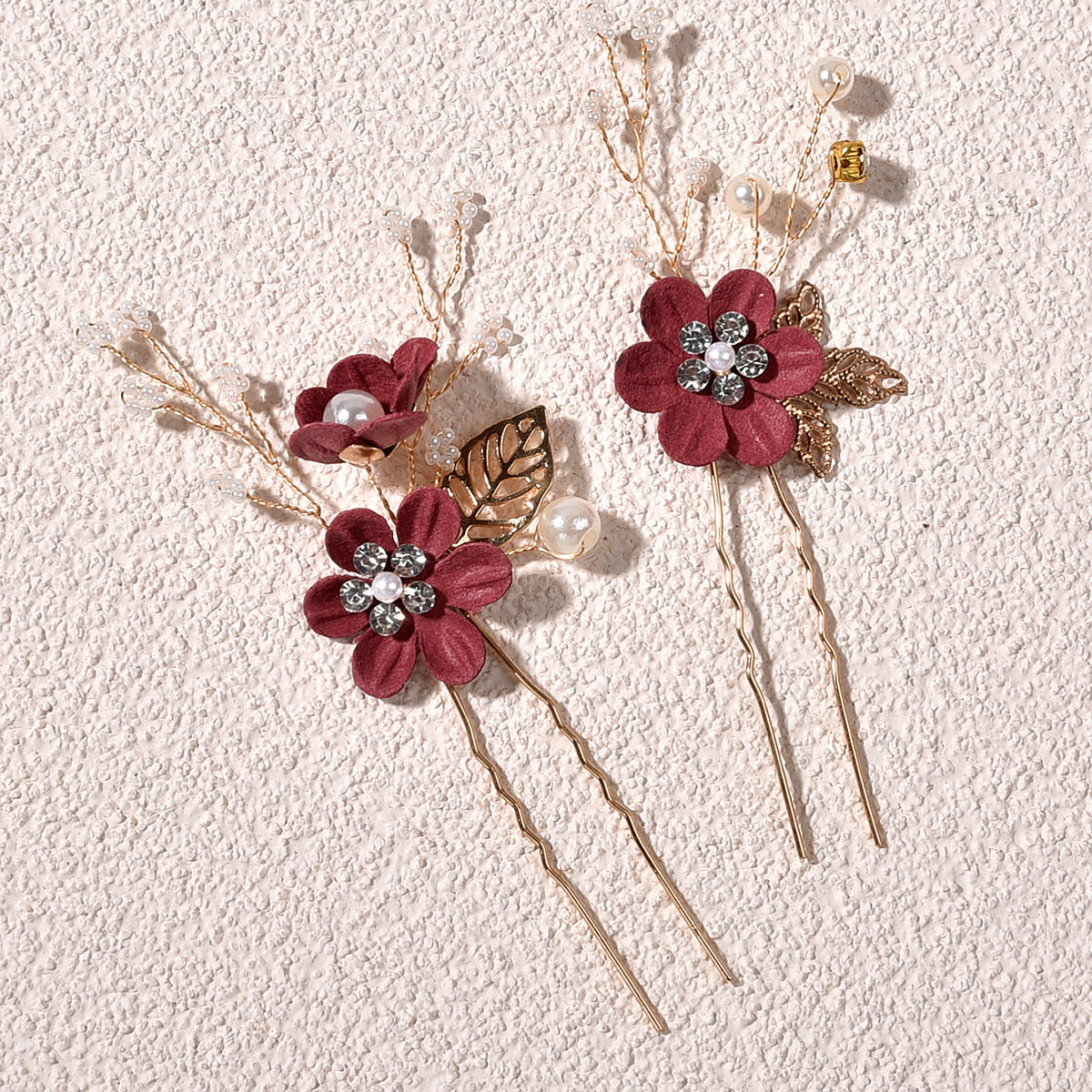 Bridal Floral Hair Accessories Forest Style Blue Flower Hairpin Wedding Hairpiece