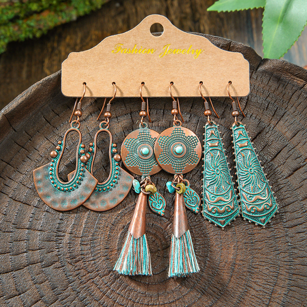 Bohemian Tassel Earrings Vintage Metal