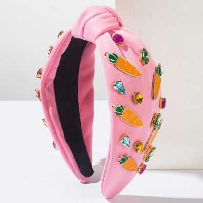 Cute Bunny Rabbit & Carrot Headband Festive Hair Accessories