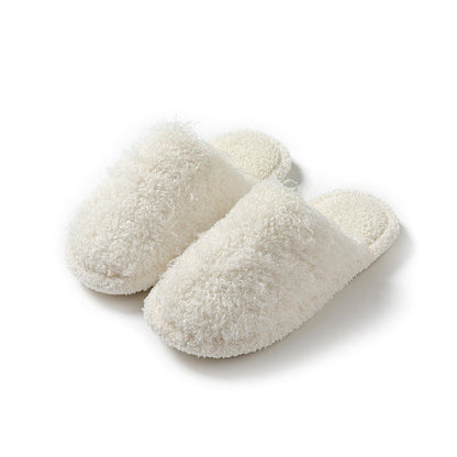 Solid Color Plush Soft Slippers