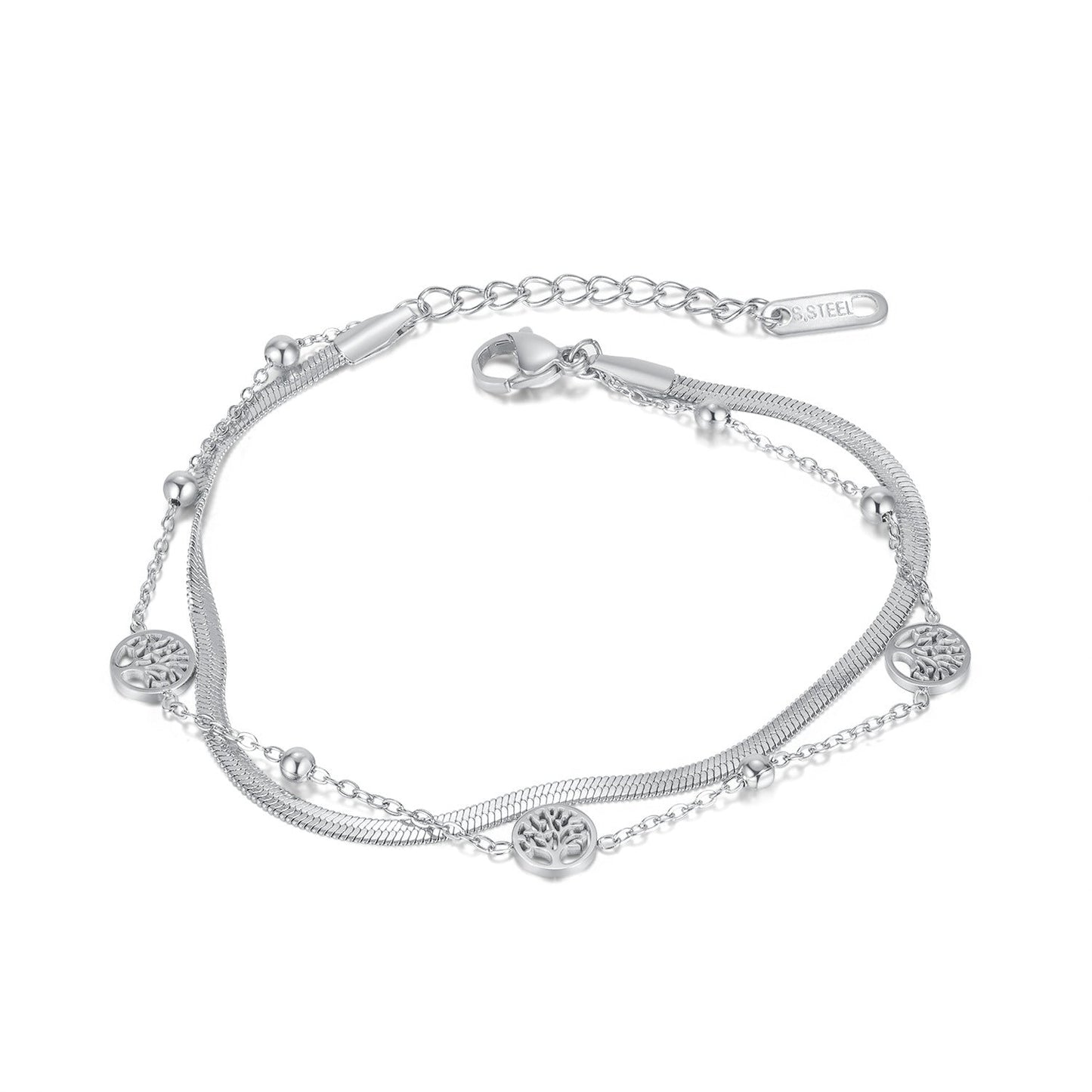 Vintage Double-Layer Snake Chain Bracelet