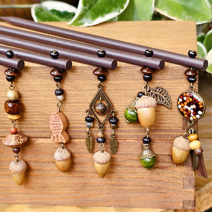 Vintage Floral Alloy Hair Stick Bohemian Headpiece