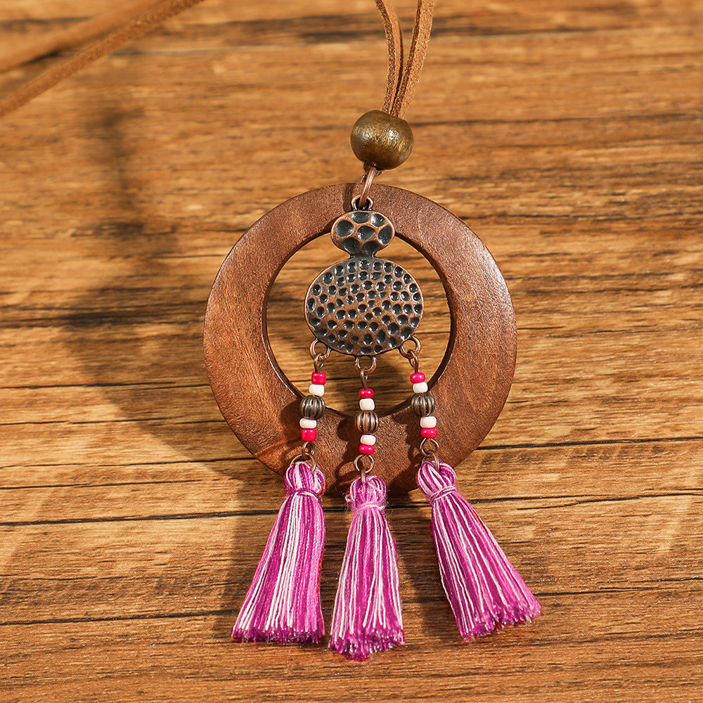 Bohemian Floral Shell Necklace Vintage Style Accessories