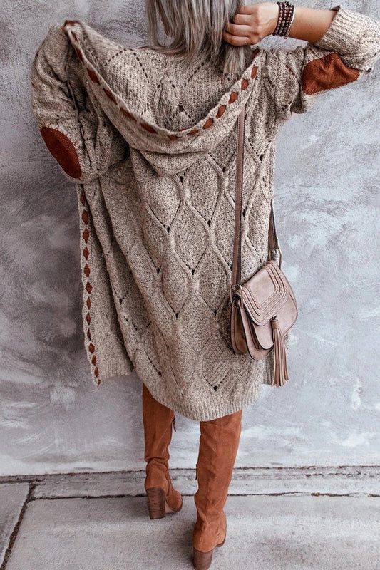 Sweater Cardigan Women'S Long-Sleeved Mid-Length Sweater Coat