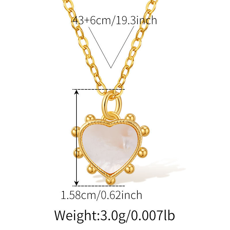 Vintage Shell Pearl Pendant Chain Necklaces