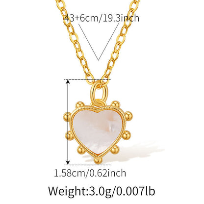 Vintage Shell Pearl Pendant Chain Necklaces