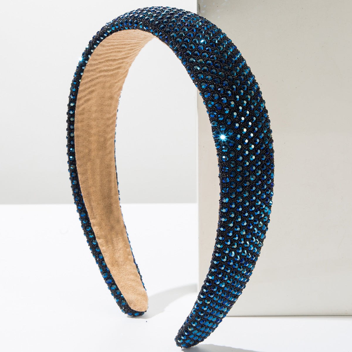 Wide Brim Rhinestone Headband Glamorous Party Hair Accessory