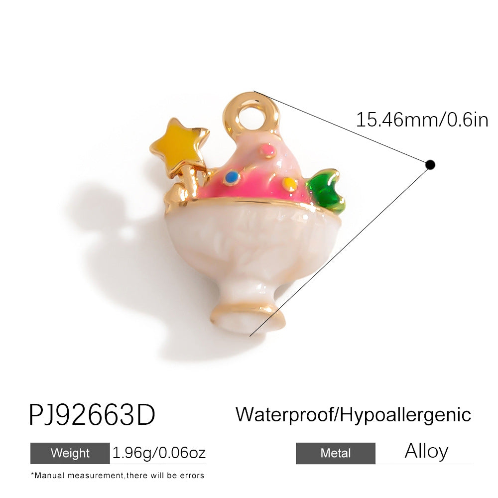 Alloy DIY Cartoon Car Pendant Droplet Decor