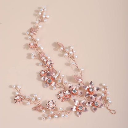Gold Leaf Flower Headband Wedding Accessories