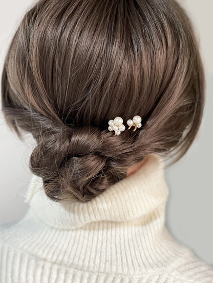 Vintage Baroque Pearl Hair Comb Set for Brides