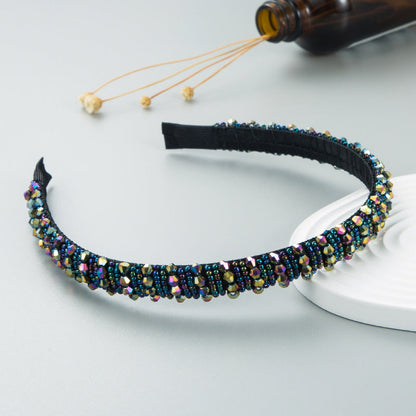 Handmade Woven Beaded Headband Stylish Casual Hair Accessory