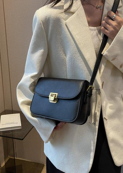 Compact PU Leather Crossbody Bag With Buckle