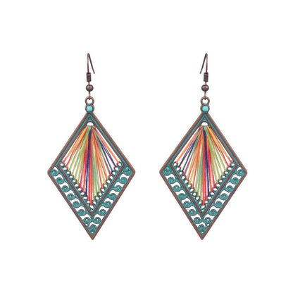 Vintage Water Drop Earrings Handmade Alloy Fashion Jewelry