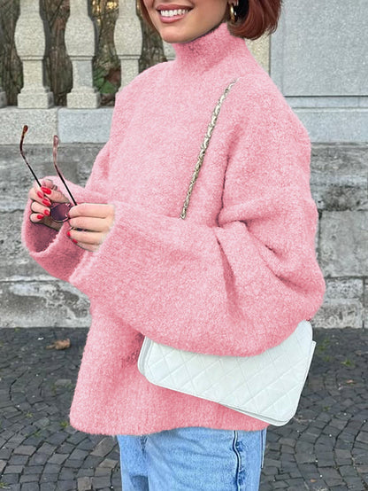 Winter Casual Solid Color Long Sleeve Sweater