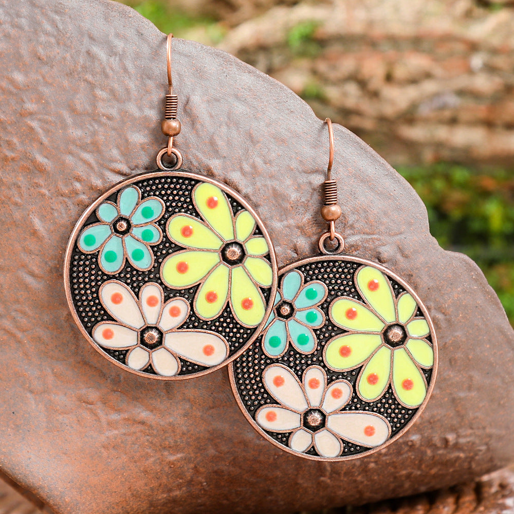 Bohemian Geometric Drop Earrings Zinc Alloy Dangle Jewelry