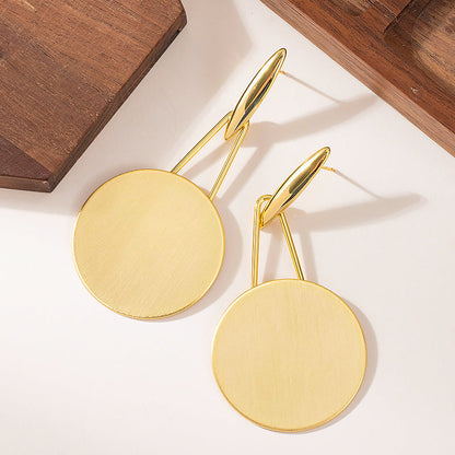 Geometric Circle Earrings Stylish Slimming Design For Women