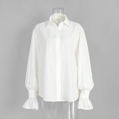 Casual Long Sleeve Shirt for Women - Lyocell Blended Workwear