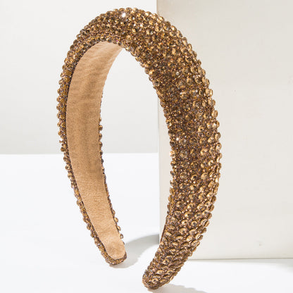 Sparkling Rhinestone Foam Headband for Women Glittering Party Accessory
