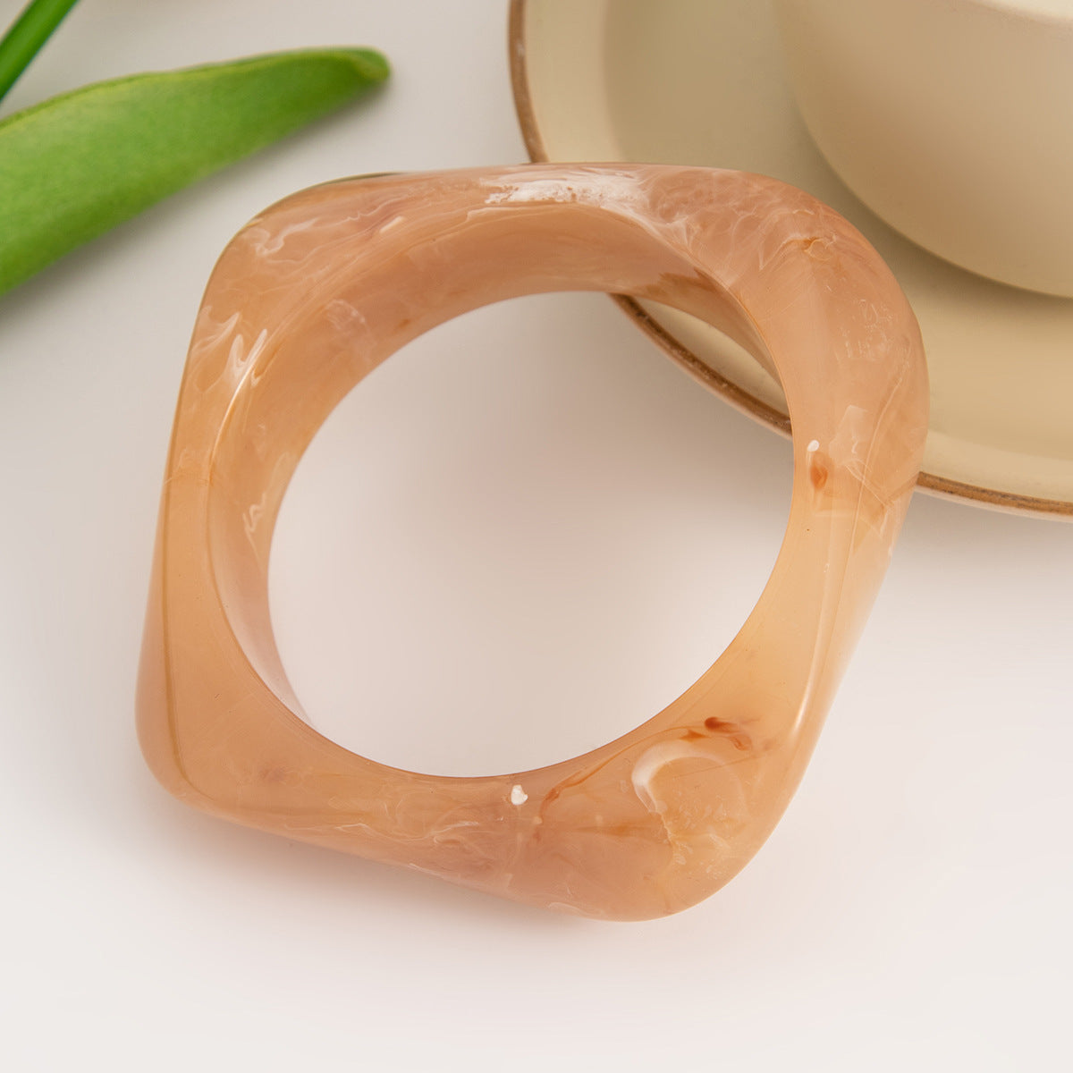 Geometric Acrylic Bangle Bracelet Trendy Ins Style For Women