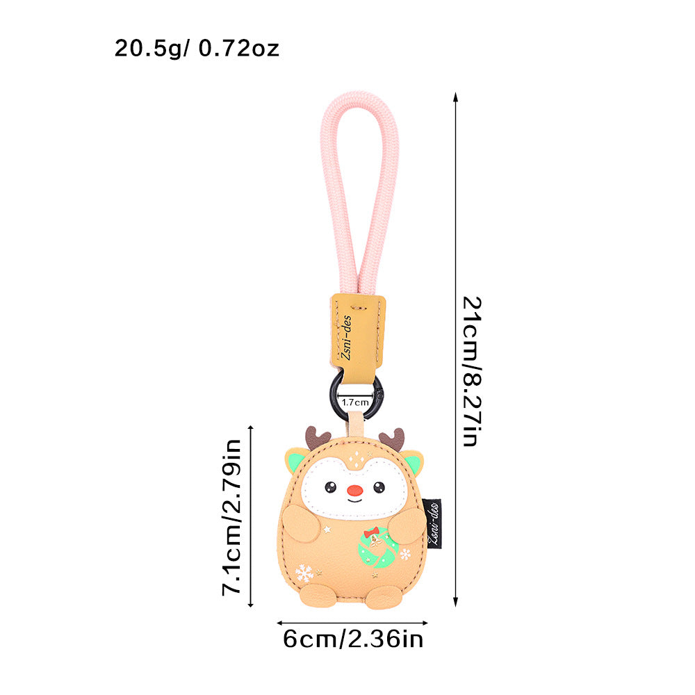 Leather Santa Claus Christmas Bag Charm