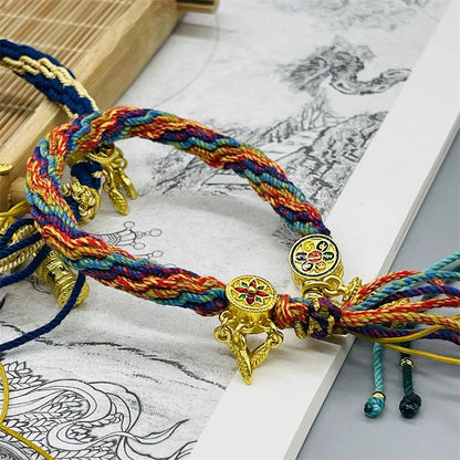 Tibet Hand-Woven Diamond Rope Hand Rope Bracelet Jewelry Gifts