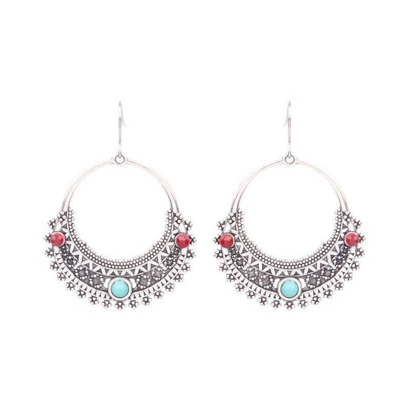 Colorful Geometric Drop Oil Dangle Earrings for Women