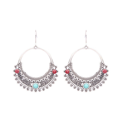 Colorful Geometric Drop Oil Dangle Earrings for Women