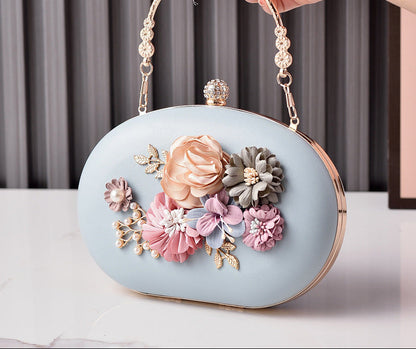 Vintage Floral Evening Bag Trendy Pastel Wedding Tote