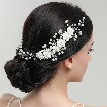 Handmade Pearl Floral Hair Comb Headband Wedding Accessories