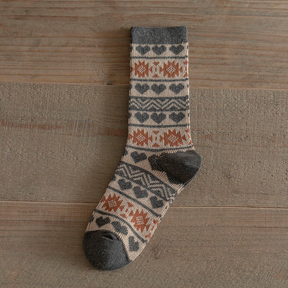 Boho Winter Retro Thick Warm Crew Socks