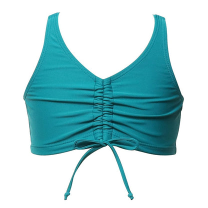 Girls' Two-Piece Swimwear Cute Solid Color Bikini