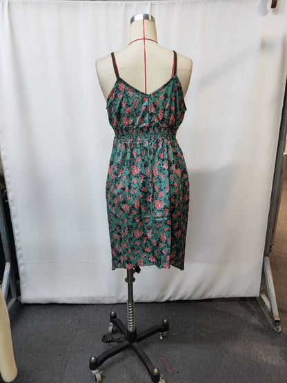 Vintage Western Style V-Neck Floral Mini Dress