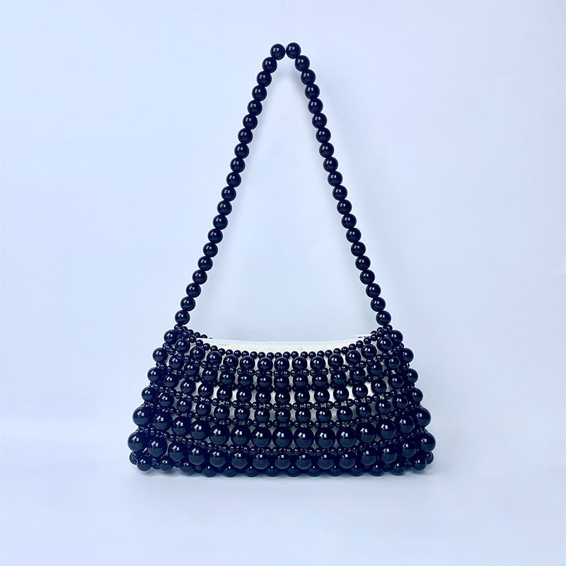 Simple Handmade Beads Braided Handbags