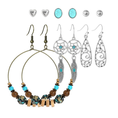 Bohemian Vintage Hollow Circle Earrings for Women