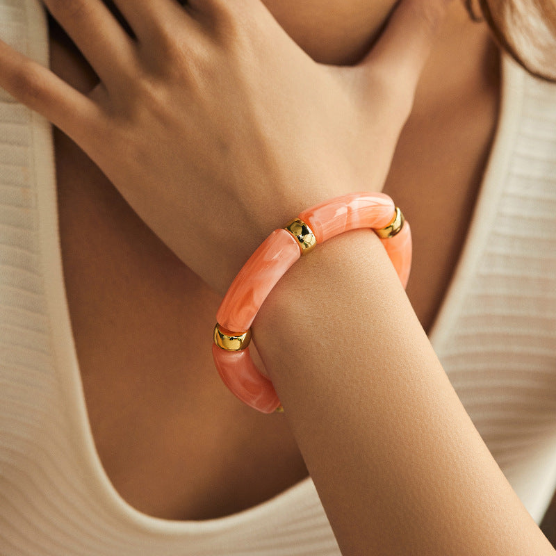 Metal Splicing Print Irregular Bracelets