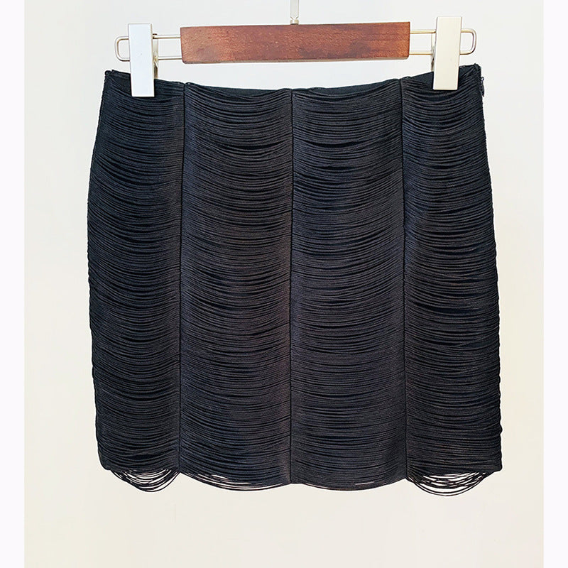 Fringe Jacket Set With Skirt Casual Streetwear