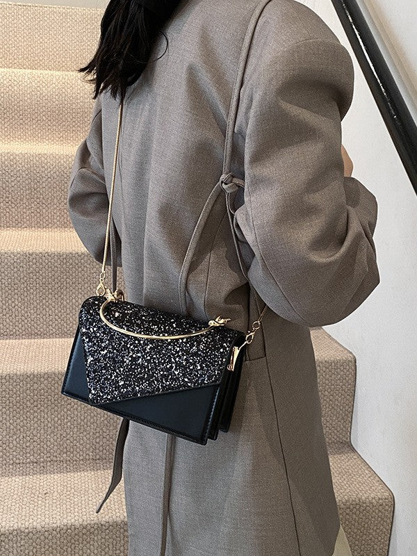 Trendy Sequin Mini Handbag Stylish Shoulder Bag