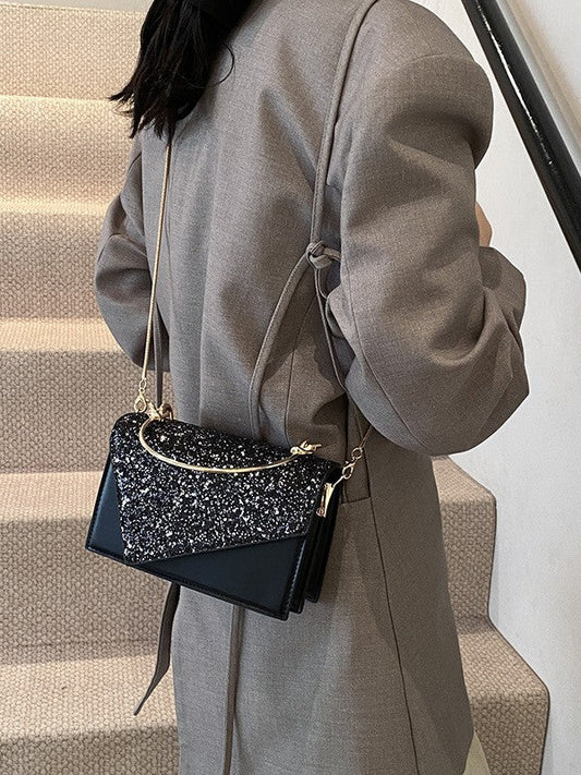 Trendy Sequin Mini Handbag Stylish Shoulder Bag