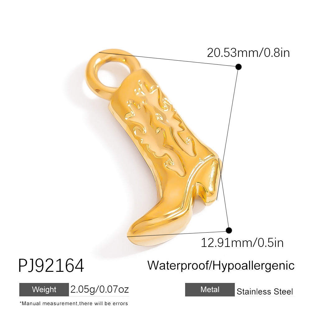 18k Gold Plated Stainless Steel DIY Jewelry Accessories Trendy Bracelet Necklace Charms
