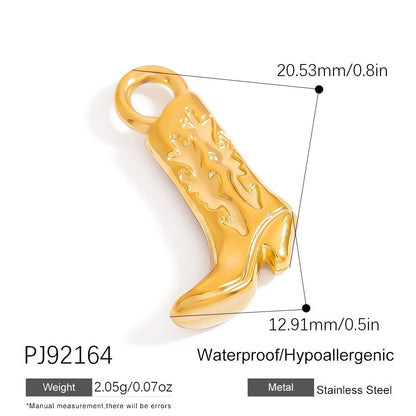 18k Gold Plated Stainless Steel DIY Jewelry Accessories Trendy Bracelet Necklace Charms