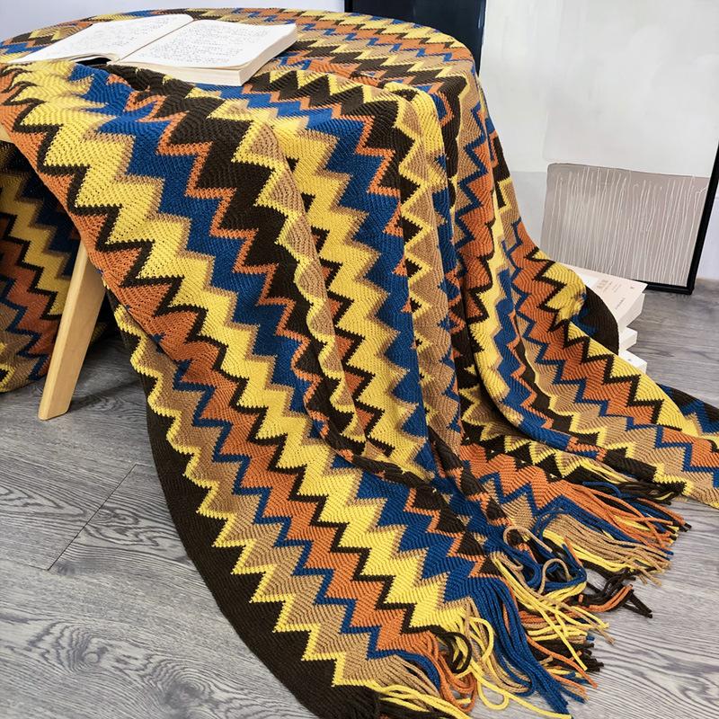 Bohemia Sofa Blanket Cover Blanket Summer Knitted Blanket Air Conditioning Blanket
