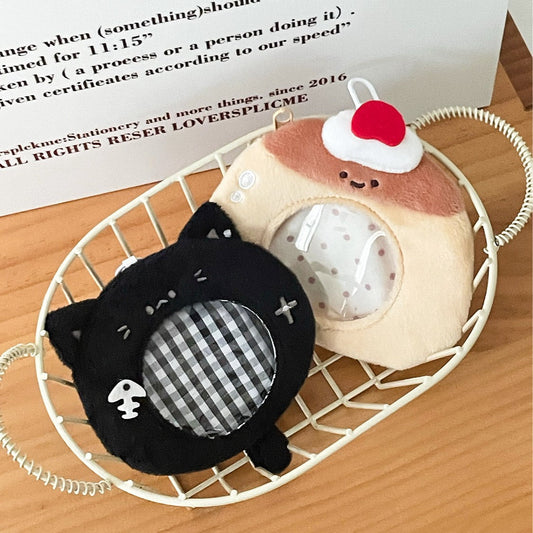Anime Plush Card Holder Keychain Cute Mini Bag