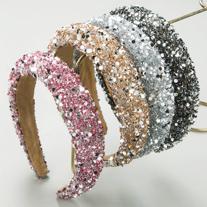 Fashionable Sparkly Sponge Headband for Women
