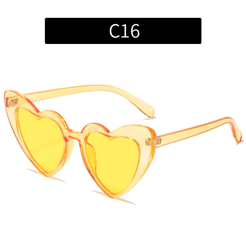 Colorful Heart-Shaped Sunglasses for Family Fun