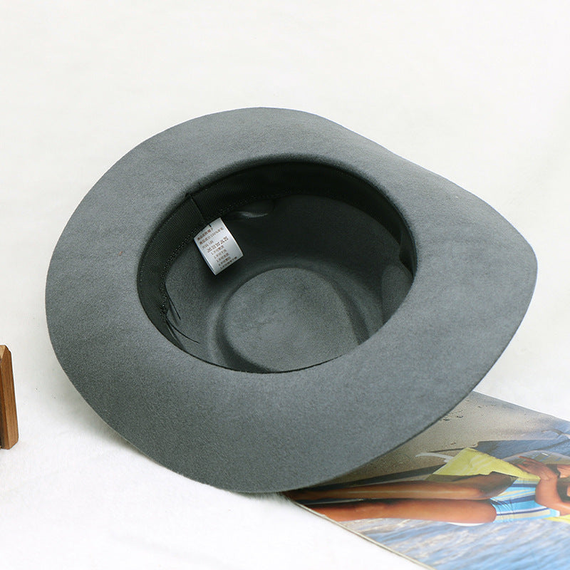 Men's Stylish Wool Fedora Hat with Bow