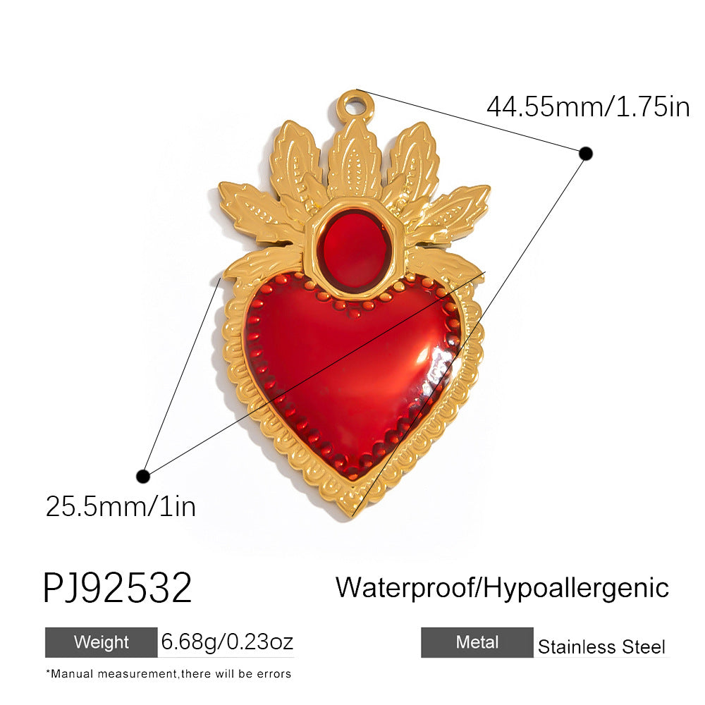Luxury Heart-Shaped Stainless Steel DIY Jewelry Accessories Bracelet Necklace