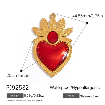 Luxury Heart-Shaped Stainless Steel DIY Jewelry Accessories Bracelet Necklace