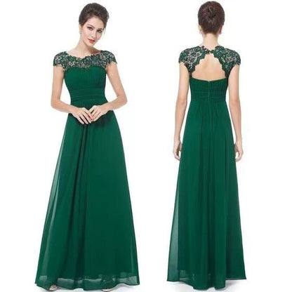 Elegant Lace Maxi Dress For Bridesmaids