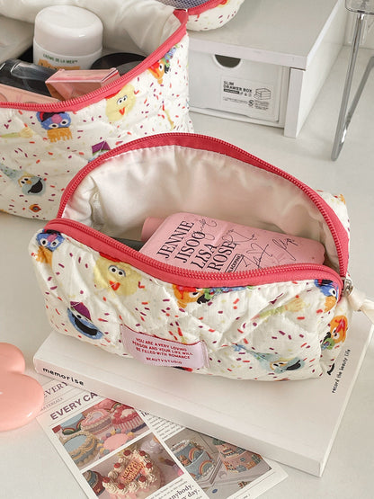 Sesame Street Cartoon Makeup Bag Cute Portable Storage Pouch